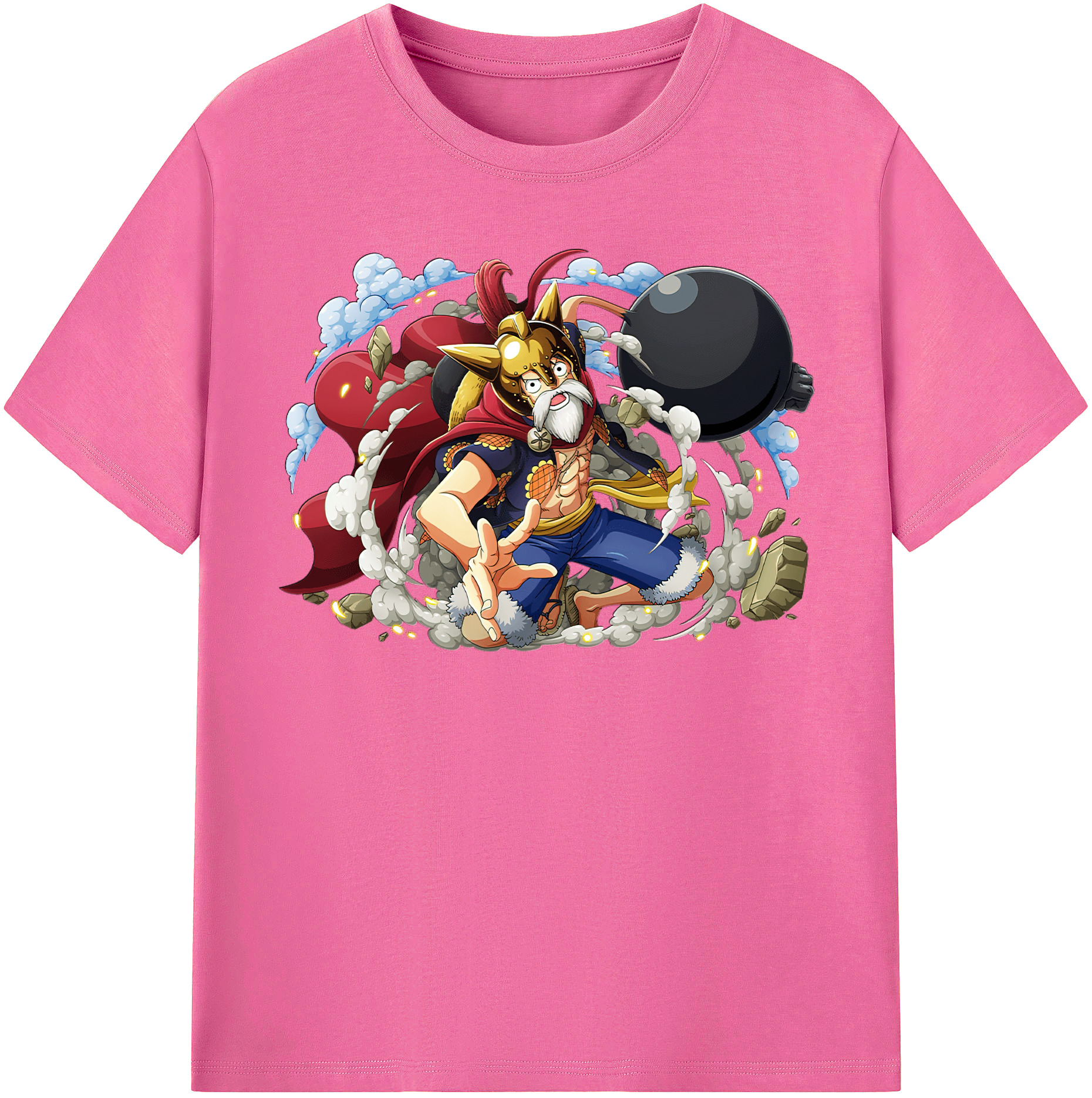 ワンピース モンキー・D・ルフィ ONE PIECE Monkey D. Luffy レディースカジュアルプリントTシャツ（綿100％）